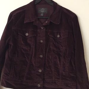 Levi’s purple velvet like jean jacket